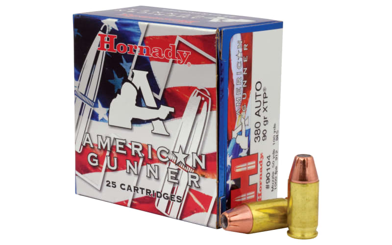 タナカ GOVERNMENT.380 AUTO Heavy Weight Hornady American Gunner .380 ACP 90 Grain Handgun Ammo