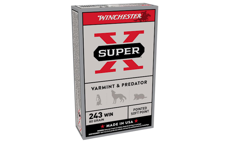 Winchester Super-X .243 Winchester 80 Grain JSP Centerfire Rifle