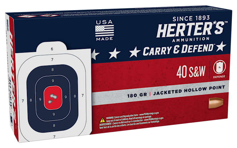Herter's Defense .40 S&W 180 Grain Handgun Ammo | Mack's Prairie Wings