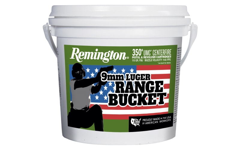 Remington UMC Range Bucket 9mm Luger 115 Grain FMJ Handgun Ammo