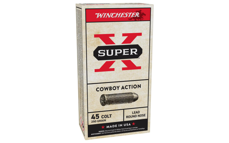 Winchester Super-X Cowboy Action .45 Long Colt 250 Grain Lead Flat