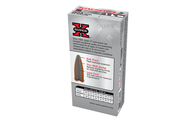 Winchester Super-X .223 Remington 55 Grain Pointed Soft Point