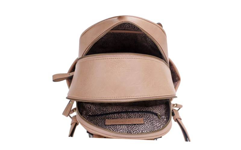 Jessie & James handbags Madison concealed carry backpack color TAUPE faux leathe Madison Concealed Carry Backpack Purse main image 4