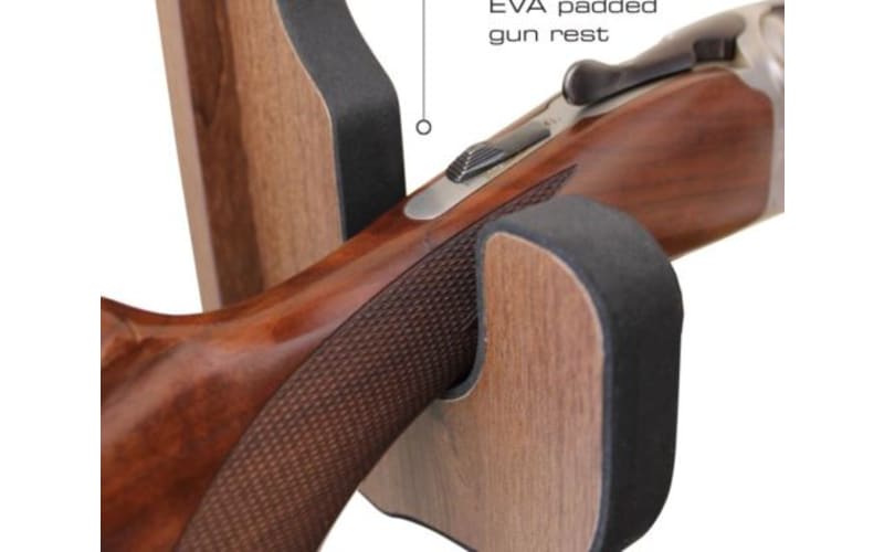 Rush Creek Creations 2-Piece Padded Gun Wall Display Hooks - Walnut