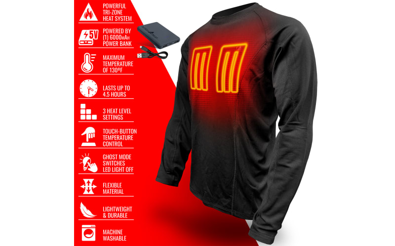 Heated long sleeve shirt store