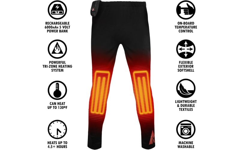 ActionHeat 5V Heated Base Layer Pants for Men