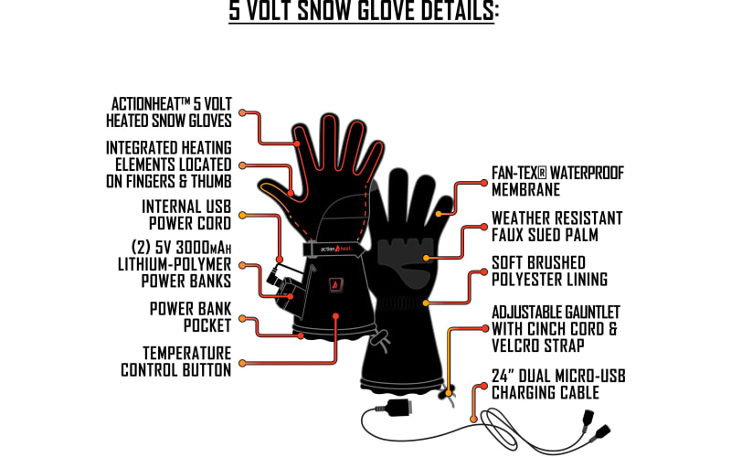 ActionHeat 5V Men's Featherweight Heated Gloves