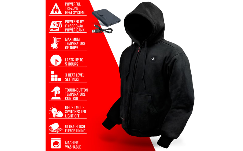 Heated work hoodie shop