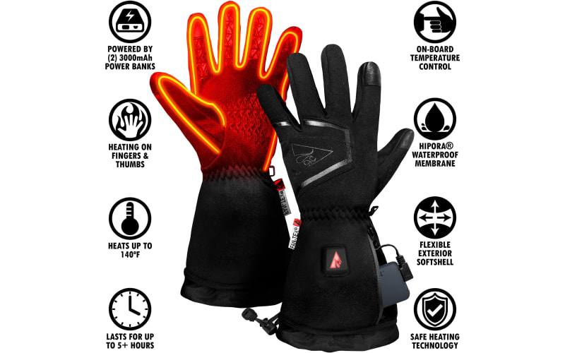 ActionHeat 5V Plush Softshell Heated Gloves for Men Bass Pro Shops