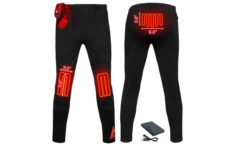 Heated pants, thermal pants, heated leggings, women's thermal underwear  pants, washable heated leggings, 3 temperature levels, comfortable electric  USB heated pants for hiking, camping ( Color : Black : : Fashion