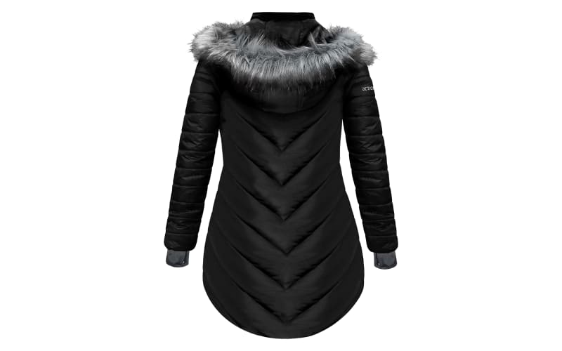 Ladies black down coat shop