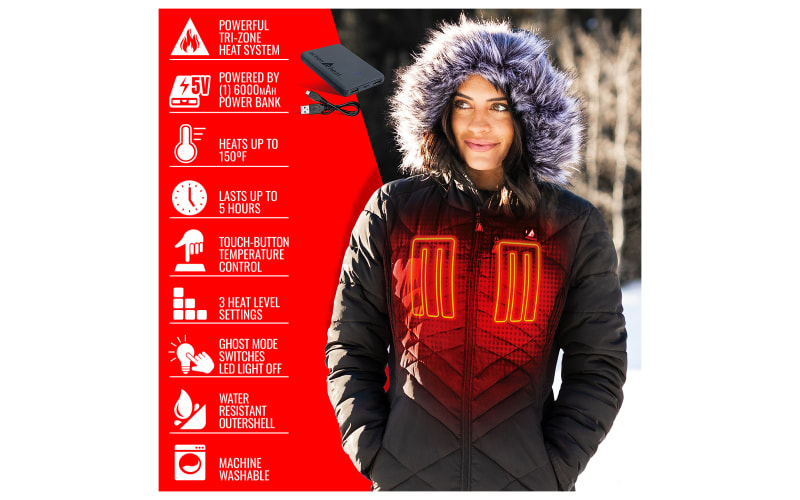 Long on sale heated jacket