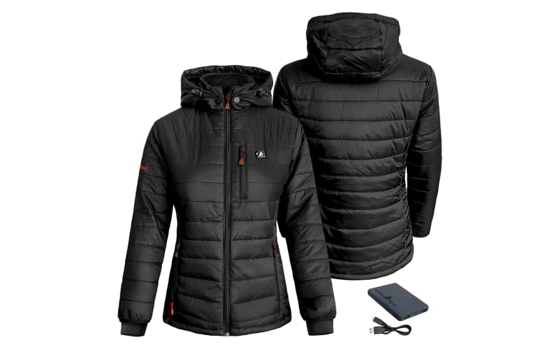 ActionHeat 5V Battery Heated Insulated Puffer Jacket with Hood for