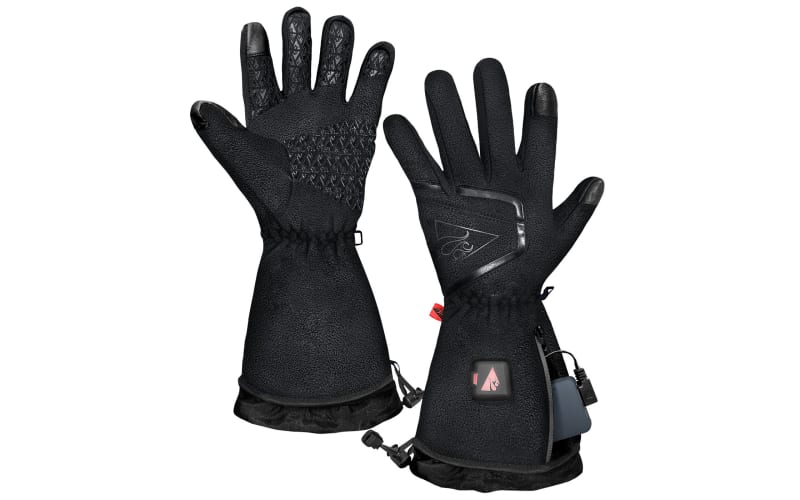 ActionHeat Men's 5V Slim-Fit Fleece Heated Gloves, Black