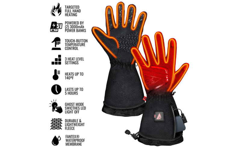 ActionHeat 5V Slim Fit Fleece Heated Gloves for Men Bass Pro Shops