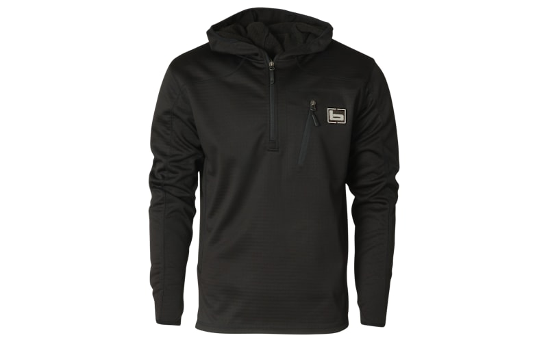 Banded Hooded Mid-Layer Fleece Quarter-Zip Pullover | Mack's