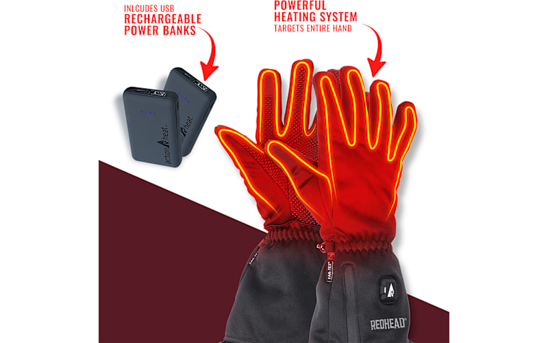 RedHead Web-Enabled 5V Battery-Heated Gloves