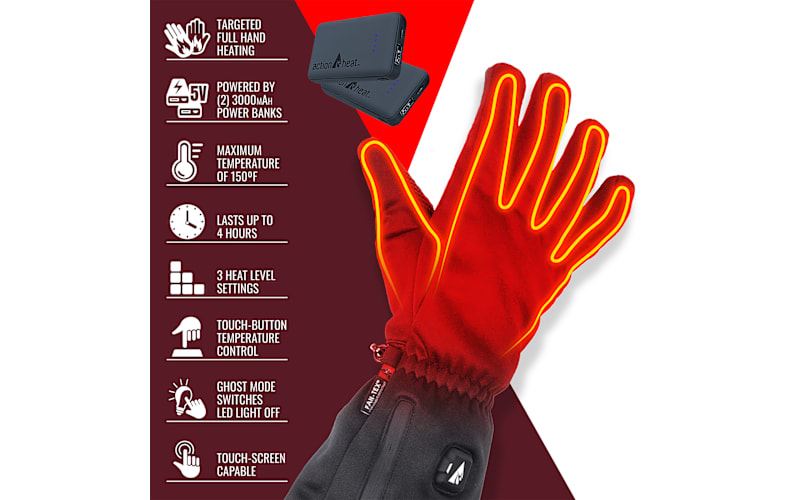 RedHead Web-Enabled 5V Battery-Heated Gloves