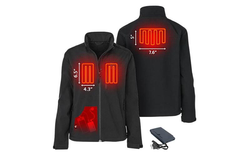 SHE Outdoor Web-Enabled 5V Battery-Heated Soft-Shell Jacket