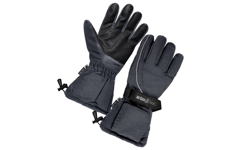 ACTIONHEAT Men's Black AA Battery Heated Gloves AH-GV-AA-01-M