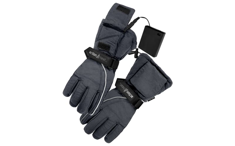 ActionHeat Men's AA Battery Heated Gloves, Black