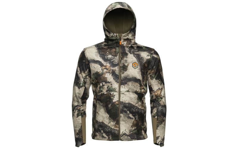 Men's Mossy Oak Signature Sweater Fleece Jacket Mountain Country Camo