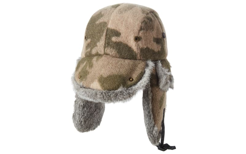 Two Tone Plush Lined Trapper Hat