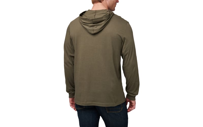 Mens hooded long sleeve shirt best sale