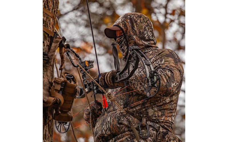 Huntworth Shelton Midweight Half-Zip Hoodie with Built-In Facemask for Men