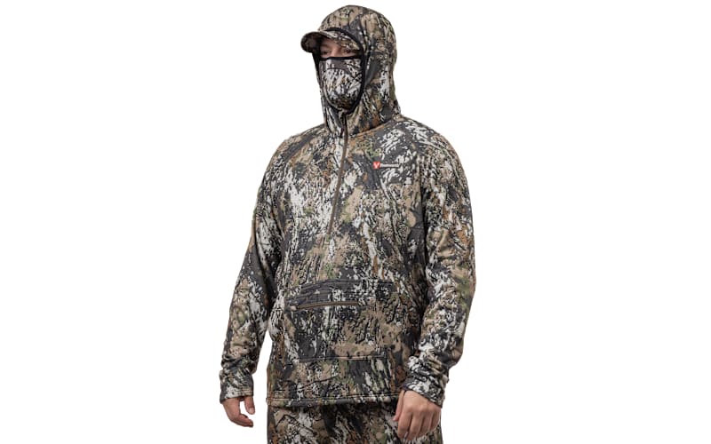 Huntworth Shelton Midweight Half-Zip Hoodie with Built-In Facemask