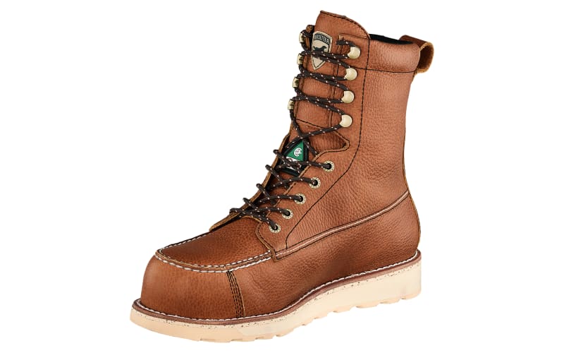 Irish Setter Wingshooter ST 8" Waterproof CSA Composite Toe Wedge Work Boots for Men