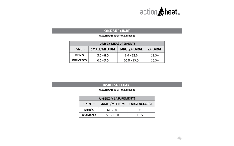 ActionHeat AA Battery-Heated Wool Socks