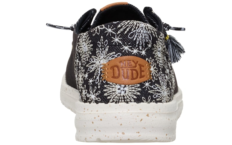 てつや Hey Dude Women's Wendy Woven Zig Zag Black