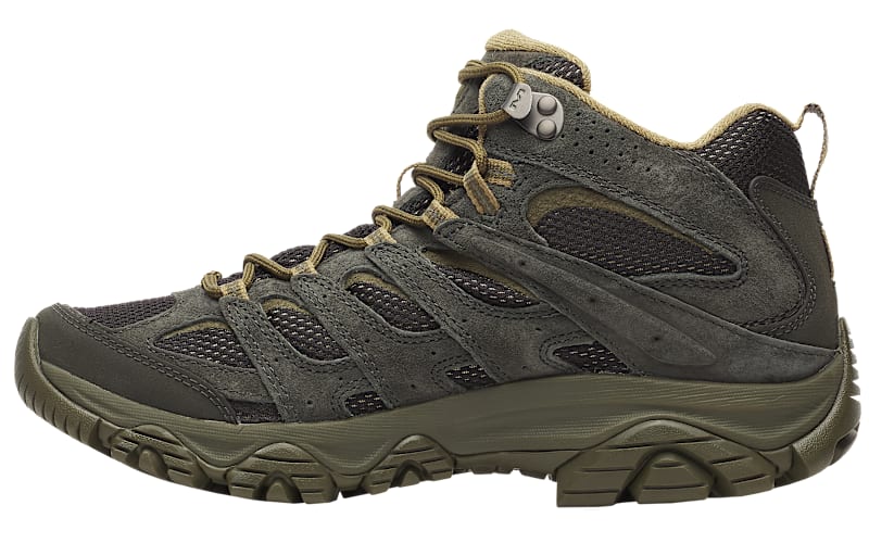 Merrell Moab 3 Mid Waterproof Hiking Boots for Men | Bass  display picture 1