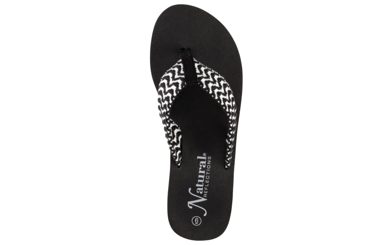 Natural reflections flip flops sales