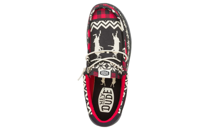 Hey Dude Wally Holiday Cheers Mens Size 14 Black Multi Plaid Loafers 41862-0C4 Hey Dude Wally Holiday Cheers Mens Size 14 Black Multi Plaid  main image 2