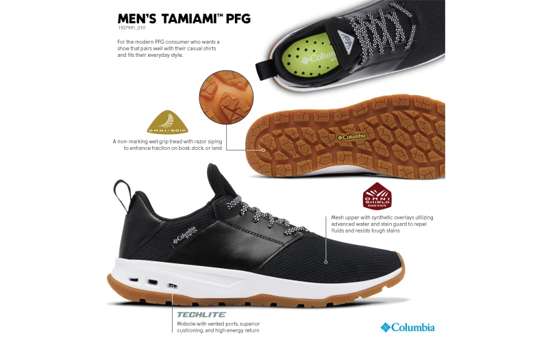 Columbia Men's PFG Tamiami Shoes, Size 8.5, Slate Grey