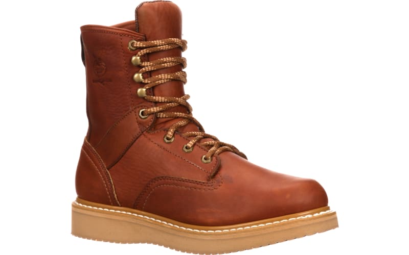 Georgia Boot Brown and Tan Leather Boots 8M Georgia Boot Men main image 2