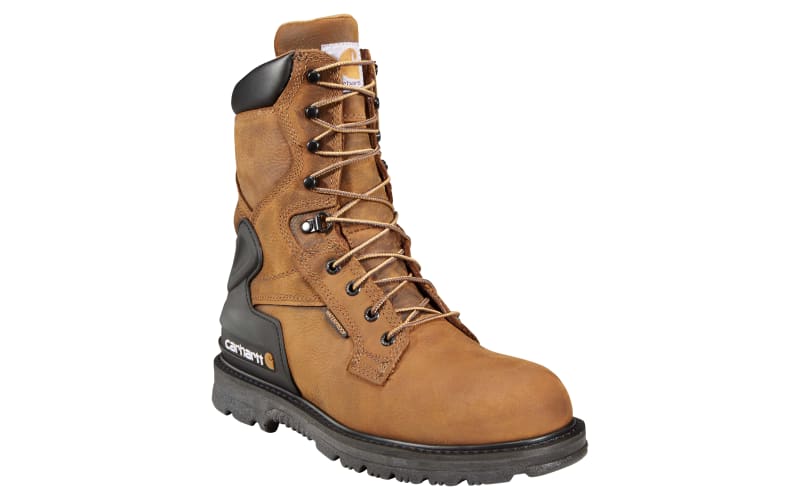 Carhartt Bison Brown Waterproof Steel Toe Work Boots for Men  display picture 1