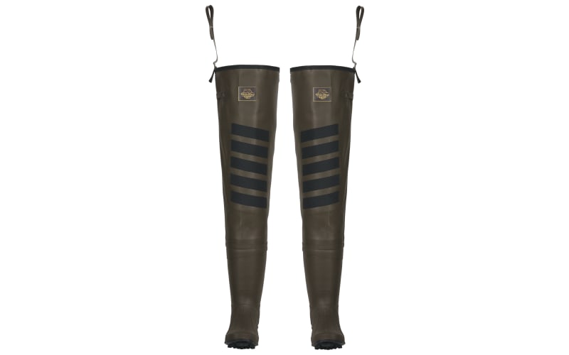 Black RUBBER Fishing Thigh Wader Waterproof Waders HIP BOOT 4,5