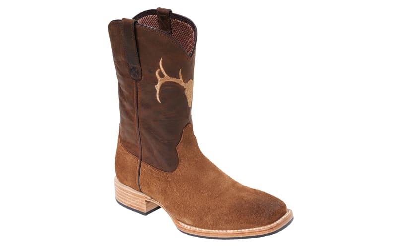 RedHead Ranch Ridgedale Deer Skull Square-Toe Western Boots for