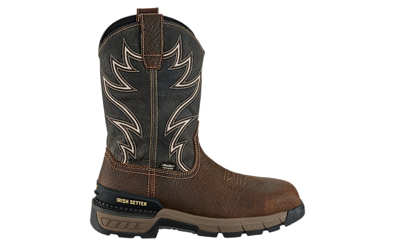 Irish Setter Two Harbors Waterproof Composite-Toe Western Work Boots with StableFlex for Men