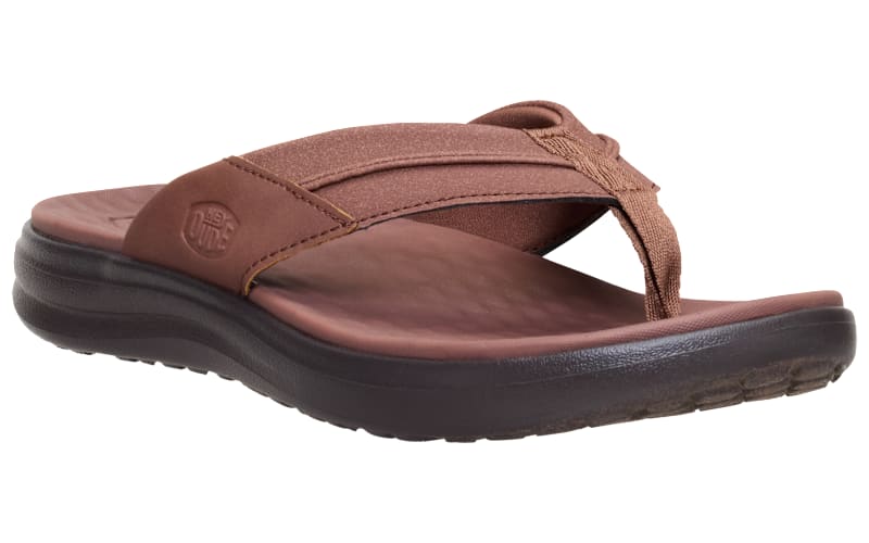 Hey Dude Mens Size 9 Brown Flip Flop Sandals Comfort Foam DUDEWAVES Beach NWT Hey Dude Mens Size 9 Brown Flip Flop Sandals Comfort Foam  main image 3