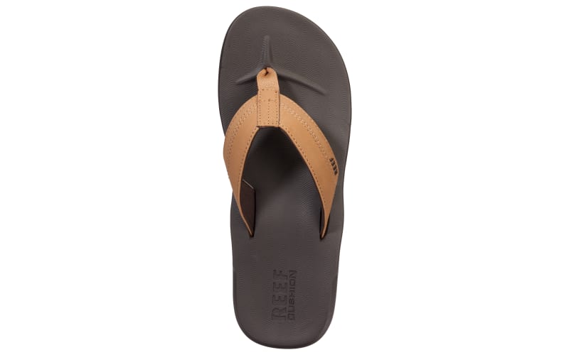Reef men's leather contoured cushion sandal clearance