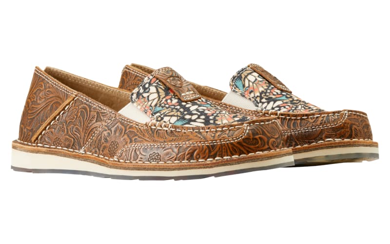 Brown Floral Embossed Ariat Loafers Ladies Ariat Cruiser Floral - Main Image