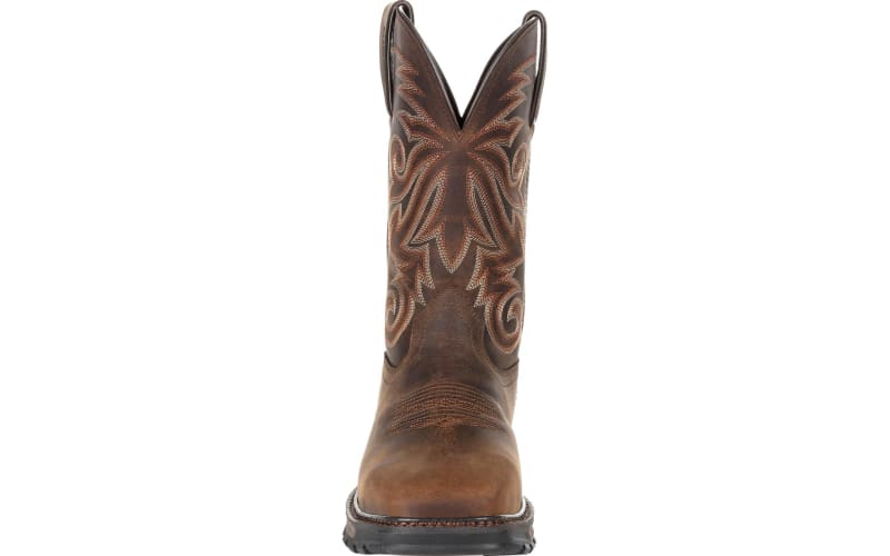 Durango Maverick XP Steel-Toe Waterproof Leather Pull-On Western Work Boots for Men