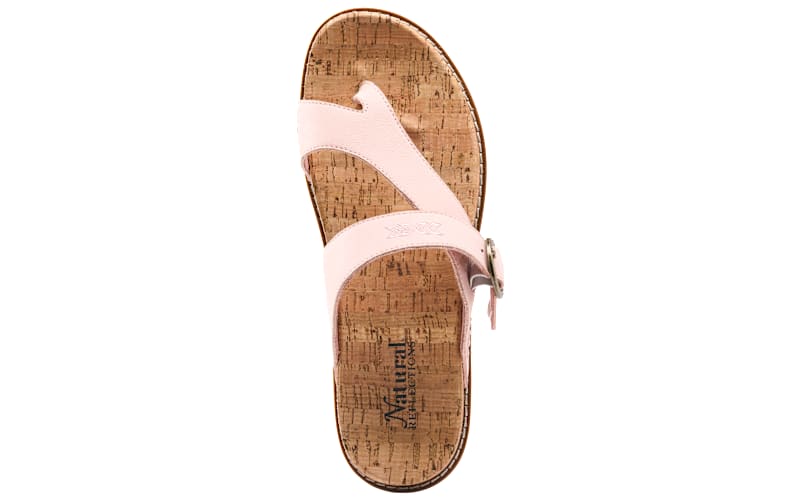 Natural Reflections Cork Cross Toe-Loop Sandals for Women | Bass