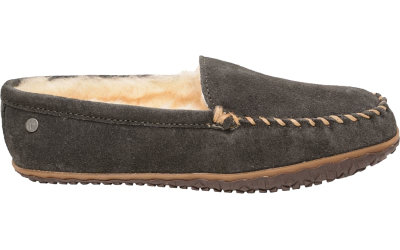 Minnetonka Men\'s Suede Sheepskin Tobie Slippers in Charcoal Size 8 348a8f76-f688-4ace-a70d-  main image 3