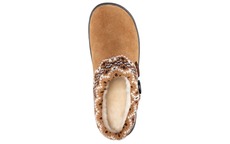 Natural reflections suede clog slippers for ladies hot sale