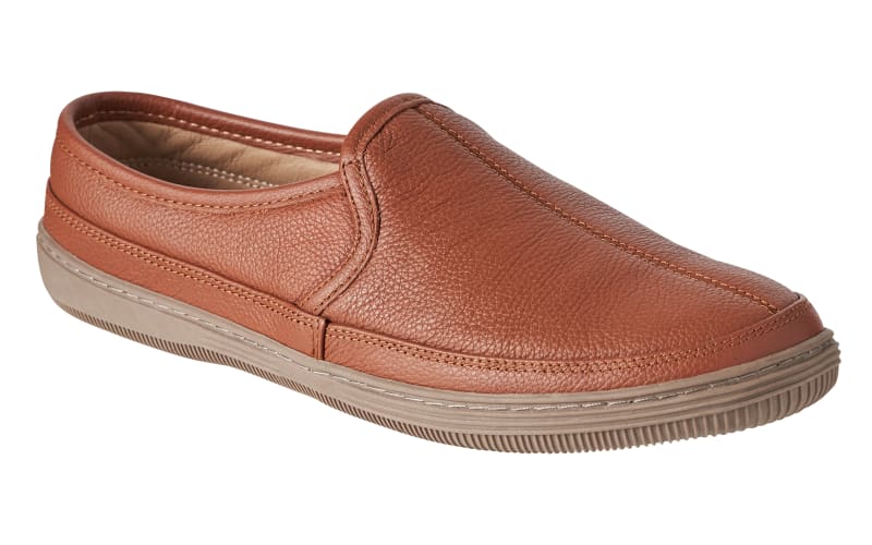 Cabelas Men\'s Size 14 Leather Upper Slides Sandals Tan Light Brown Cabelas Sandals | eBay main image 2